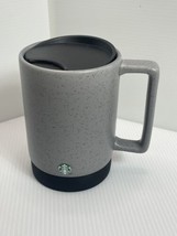 Starbucks 2019 Gray Coffee Mug With Rubber Bottom 14 Oz Great Condition - £11.76 GBP