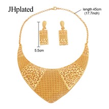 Hawaiian gold plated fine Jewelry sets necklace earrings African bridal gift pen - £27.27 GBP