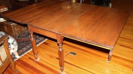 Antique Vintage Cherry Drop-Leaf Gateleg Dining Table Original Finish - £553.16 GBP