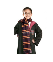 HARRY Potter&#39;s SCARF for Fancy Dress Costume Up Girl Or Boy Maroon Yellow Stripe - £8.09 GBP