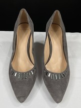 Cole Haan SKU 7887 Womens Gray Suede Embellished Pointed Toe Heels Size 8.5 - $30.84