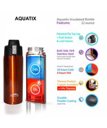 Aquatix Burnt Orange Insulated FlipTop Sport Bottle 32oz Pure Stainless ... - $40.14 CAD