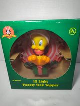 NIB VINTAGE Looney Tunes Warner Bros Christmas 12 Light Tweety Tree Topp... - $29.68