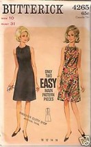 Butterick 4265 Misses&#39; One-Piece Dress Size 10 - £1.59 GBP