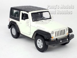 4.25 Inch Jeep Wrangler Rubicon Hard Top 1/32 Scale Diecast Model - White - £13.44 GBP