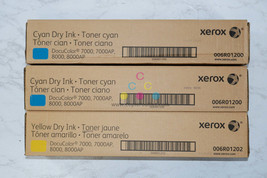 3 New OEM Xerox DocuColor 7000, 8000 CCY Toner Cartridges 006R01200, 006... - $202.95