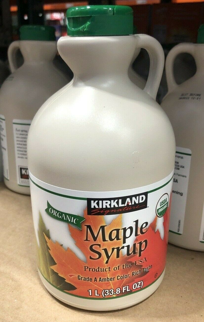 Kirkland Signature Organic Maple Syrup 100% Pure Grade A Amber Rich Taste 1L - $21.24