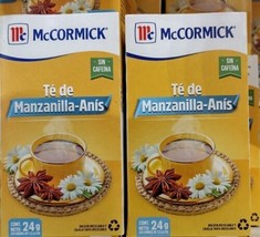 2X Mc Cormick Te Manzanilla Anis Chamomile Anise Tea - 2 Cajas De 25 Sobres c/u - £10.79 GBP