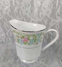 Idylic Fine China Coffee Creamer Milk White Floral Flowers Pink Blue Jap... - £12.51 GBP