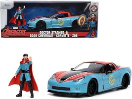 2006 Chevrolet Corvette Z06 Red and Blue with Doctor Strange Diecast Figurine &quot; - £43.27 GBP