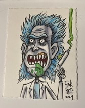 Rick Sanchez Rick &amp; Morty  Comics By Frank Forte Original Art Drawing RARE - £25.71 GBP