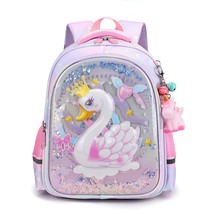 Girls Pink Princess Primary Schoolbags Kids 3D Cartoon School Bags Children Girl - £38.71 GBP