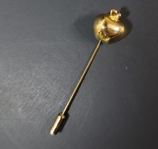 Vintage Long Gold Tone Apple Stickpin Hatpin Brooch - $313.77 MXN