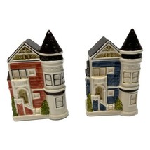 Otagiri Salt Pepper Victorian House Queen Anne Ceramic Hand Crafted Japan - $41.53