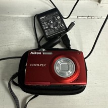 Nikon COOLPIX S205 12.0MP Digital Camera - Red + Charger EH-88p Untested - $48.51