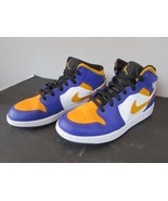 Nike Air Jordan Youth Sz 5.5 Lakers Purple Yellow Mint DQ8423-517 - $49.45