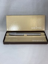 Sheaffer Triumph 330 Brushed Aluminum Fountain Pen With Original Box - $87.07