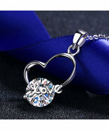 GRA Certified Heart With &quot;love&quot; Round Cut 2ct Moissanite S925 Pendant Ne... - $27.50