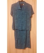 MHM MELISSA HARPER - 2 PC Blue Dress &amp; Blouse Ensemble Size 10        B20/ - $9.75