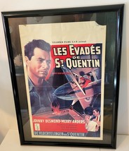 Escape From San Quentin Belgian 1957 Film Poster Staring Johnny Desmond In Frame - £21.46 GBP