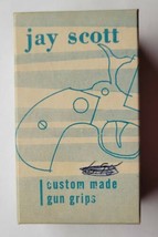 Vintage Jay Scott Laminated White Pearl Custom Gun Grips BOX ONLY   - £15.85 GBP