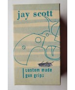 Vintage Jay Scott Laminated White Pearl Custom Gun Grips BOX ONLY   - £15.81 GBP