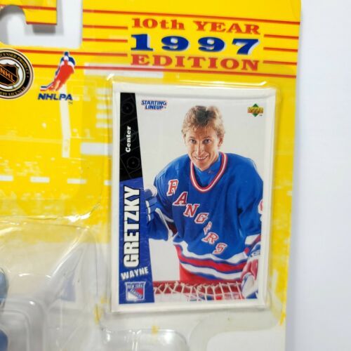 1997 Starting Lineup WAYNE GRETZKY Hockey Rangers Action Figure & Card 10th year Item image 2