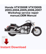 Honda VTX1300R VTX1300S 2003,2004,2005,2006,2007 Workshop service repair... - $280.81 MXN