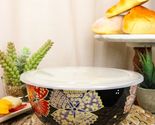 Ebros Set of 2 Ceramic Midnight Floral Blossoms Portion Meal Bowls 3 Cup... - $32.99