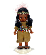 Vintage Indian Doll-Traditional Costume-Leather Clothes-Open And Close Eyes - £26.10 GBP