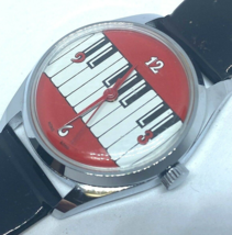 Unused Vintage Trocadero Hand-Wind Unisex Piano Dial Silver Tone Mechanical - £18.65 GBP