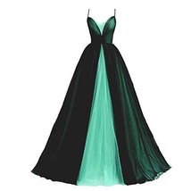 Gothic Ball Gown Wedding Prom Dresses Spaghetti Straps Black Tulle Mint Blue 2 - £87.31 GBP