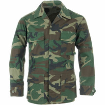 BATTLE DRESS UNIFORM WOODLAND BDU JACKET COAT BLOUSE MADE IN THE USA  AL... - $473.02 MXN