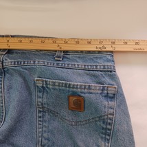 Carhartt Men's Jeans B17-STW Relaxed Fit Blue Cotton Denim Work Size 36X32 image 4