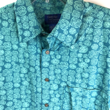 Vintage Hawaiian Shirt L 80s 90s Cambridge Classics Mervyns Mod retro Ge... - $19.79