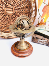 Royal Antique Brass Armillary Sphere Globe Desk Accessory Table Top Deco... - £35.02 GBP