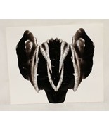 Original Abstract Art Ink Blot Mirror Image Reflection Black White 7&quot; He... - £14.05 GBP