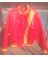 VINTAGE 90s US MARINES Corps USMC Satin Jacket Red Military Bomber Veter... - £81.64 GBP