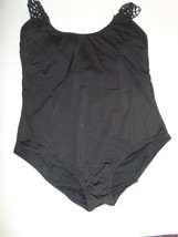 Becca Virtue Plus Size One Piece Wide Strap Tank Swimsuit Black 1X-OR 2X-NWOT - £44.47 GBP