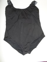 Becca Virtue Plus Size One Piece Wide Strap Tank Swimsuit Black 1X-OR 2X-NWOT - £48.60 GBP