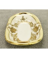 Antique Miniature Tray, Pin Dish, Gold Floral Art, 1906 Maruki Nippon Po... - $24.45