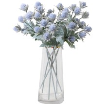3 Pack Artificial Thistle Flowers Eryngiums Faux Plants Floral Tree Picks Christ - £20.84 GBP