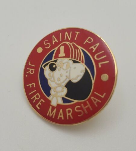 St. Paul Jr. Fire Marshal Collectible Enamel Lapel Hat Pin Minnesota - $14.65