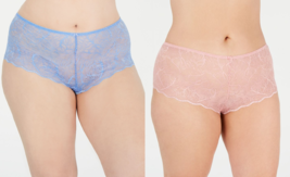 INC Womens Pink Blue Lace Boyshort Panties Underwear (2 pair) Panty PLUS... - £15.93 GBP