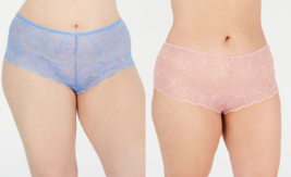 INC Womens Pink Blue Lace Boyshort Panties Underwear (2 pair) Panty PLUS... - £15.64 GBP