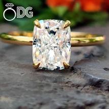 2.50 TCW Elongated Cushion Cut Moissanite Engagement Ring 925 Sterling S... - $3,734.05 MXN