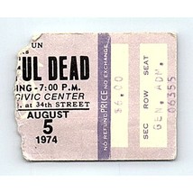 Boleto De Concierto De Grateful Dead 5 De Agosto De 1974 Filadelfia Pennsylvania - $158.61