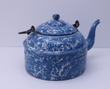 French Enamel Graniteware Blue Swirl Coffee/Tea Pot - $86.99