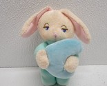 2001 Fisher Price Sleepy Baby Bunny With Blue Moon 5&quot; Plush #73458 - £27.58 GBP
