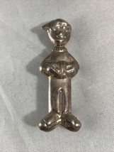 Vintage 925 Mexico Sterling Silver 925 Little Boy Brooch Pin Copy Right I.W. - £19.43 GBP